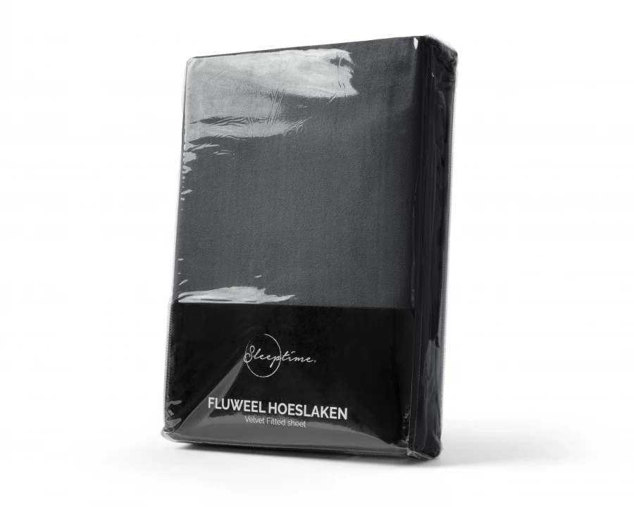 Velvet Hoeslaken Antraciet
