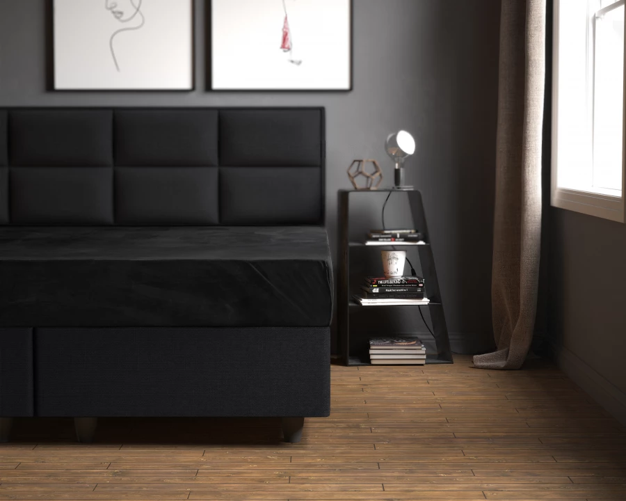 Velvet Hoeslaken Zwart