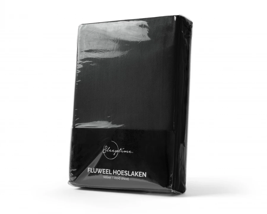 Velvet Hoeslaken Zwart