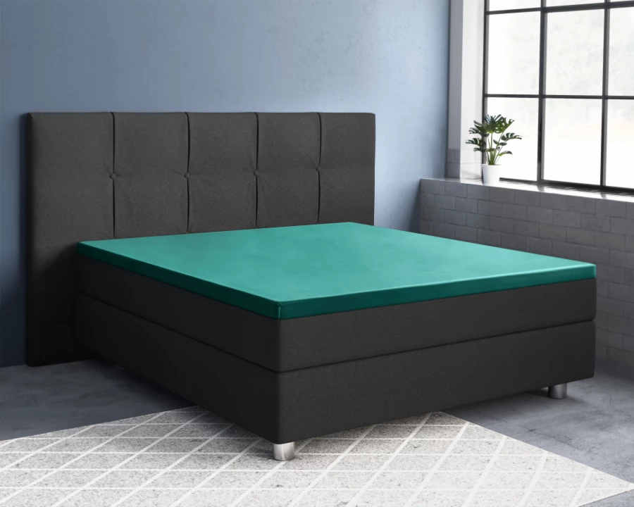 Topper Satijn Hoeslaken Donker Groen