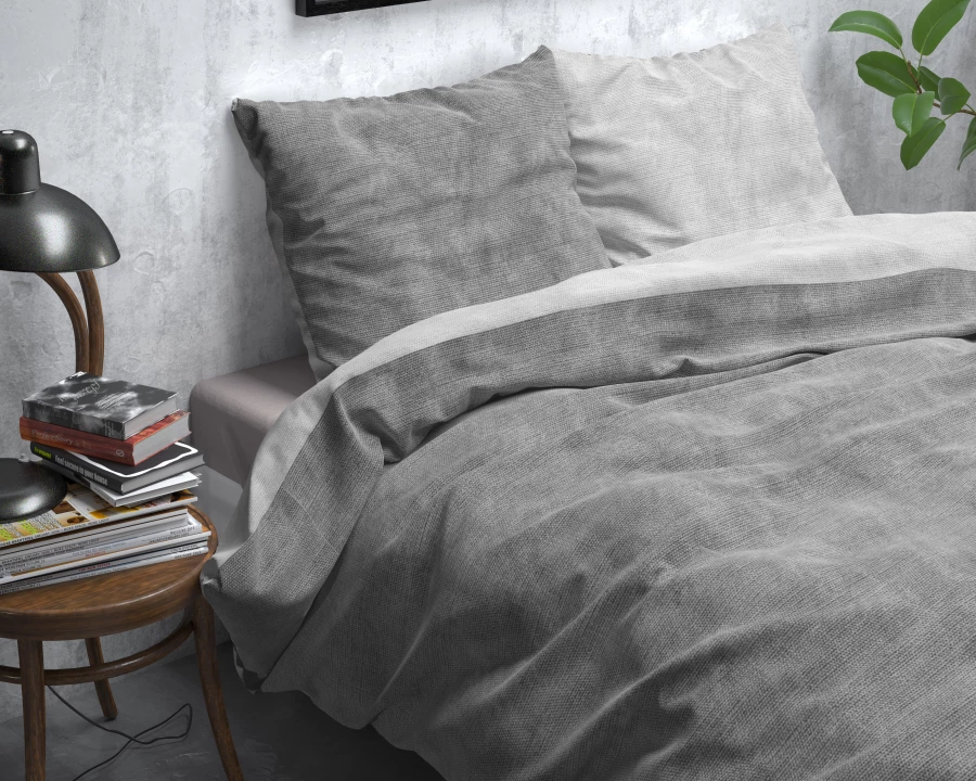 Flanel Washed Cotton Grijs