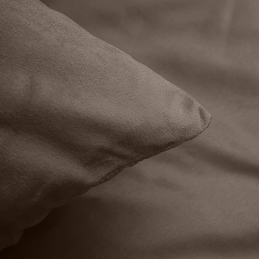 Velvet Uni Dekbedovertrek Taupe