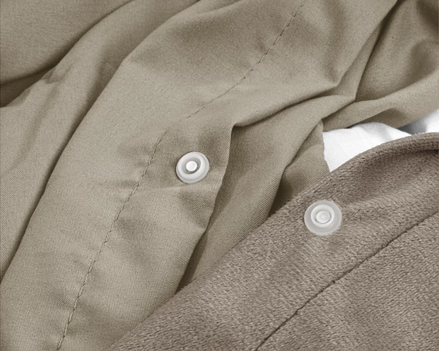Velvet Uni Dekbedovertrek Taupe