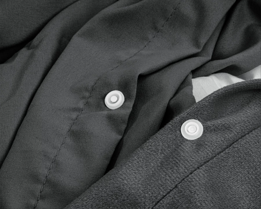 Velvet Uni Dekbedovertrek Antraciet