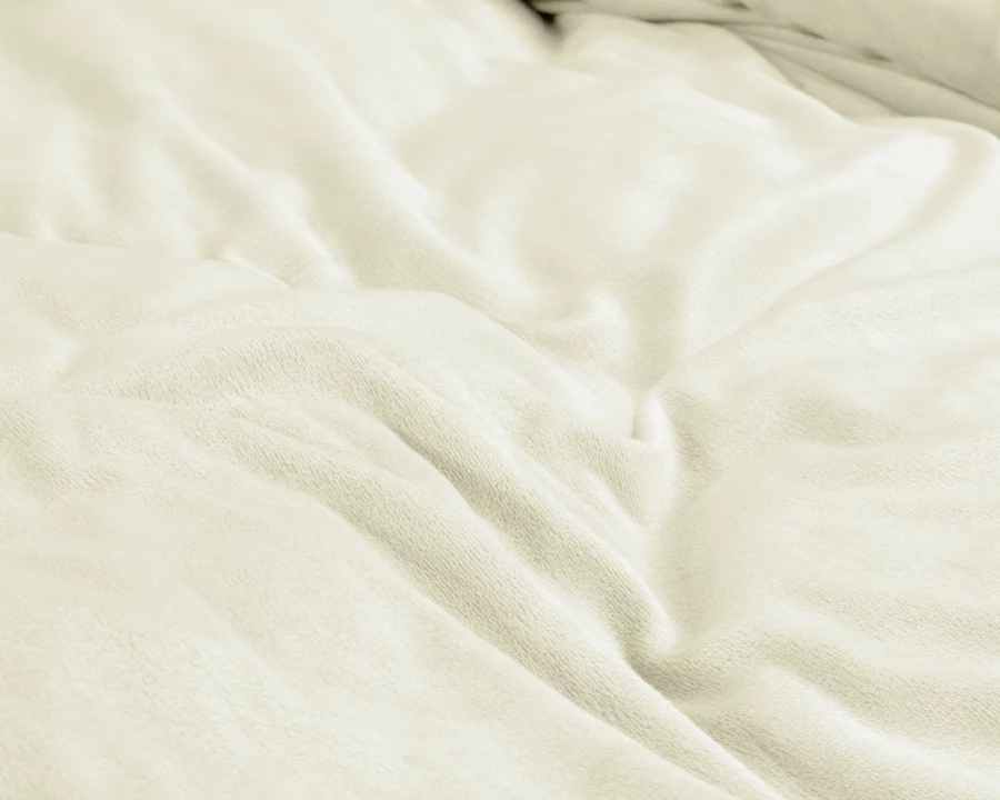 Velvet Uni Dekbedovertrek Creme