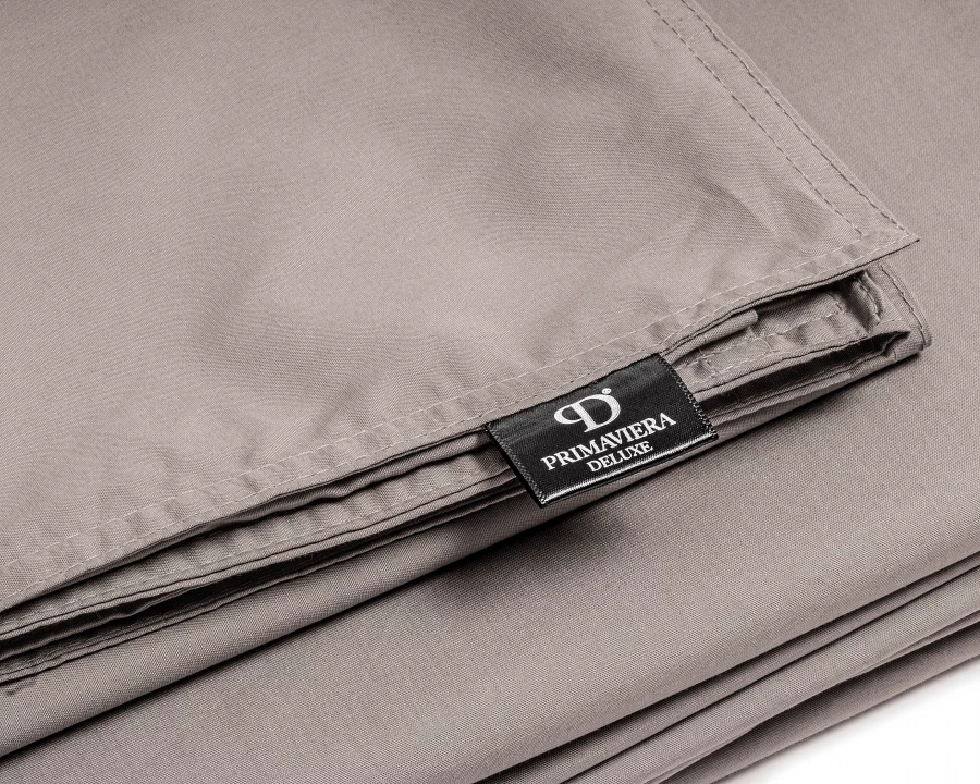 Egyptisch Katoen Uni Taupe