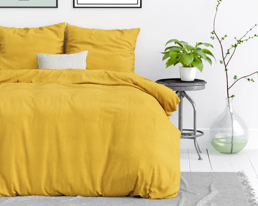 Stone washed Mustard