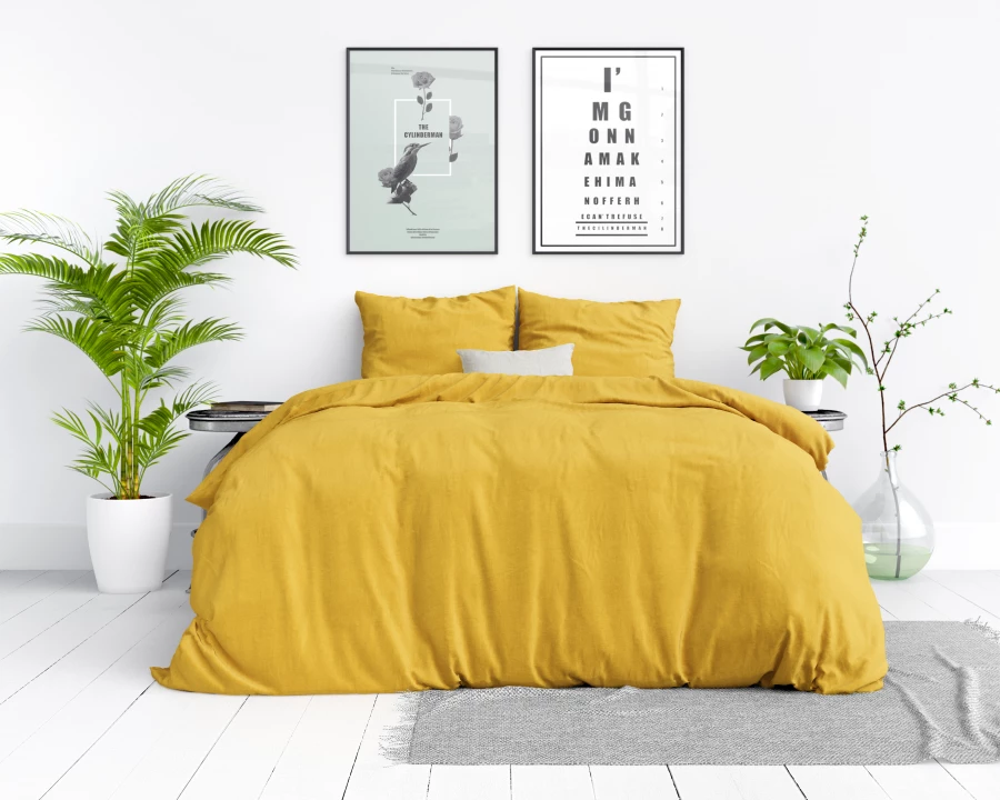 Stone washed Mustard