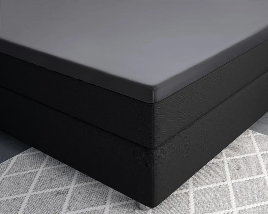 Topper Satijn Hoeslaken Antraciet