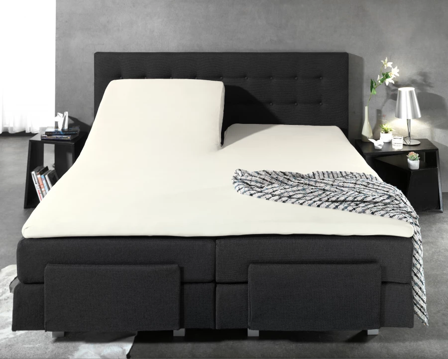 Splittopper Katoen Hoeslaken Creme