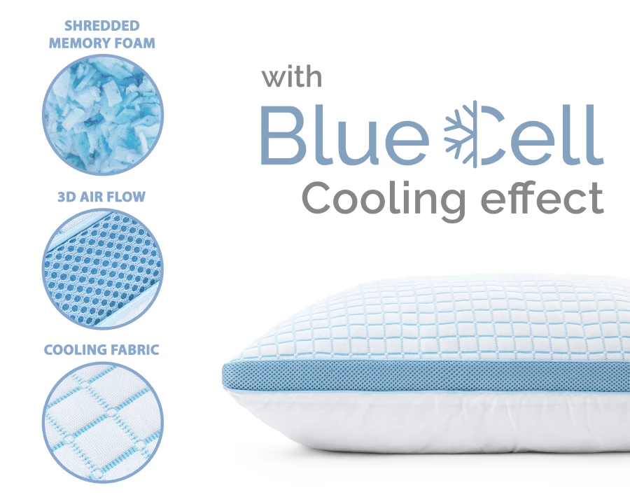 3D Blue Cell Tech Verkoelend Memory Foam Kussen