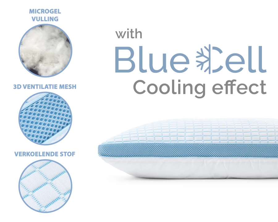 3D Blue Cell Tech Verkoelend Memory Foam Kussen