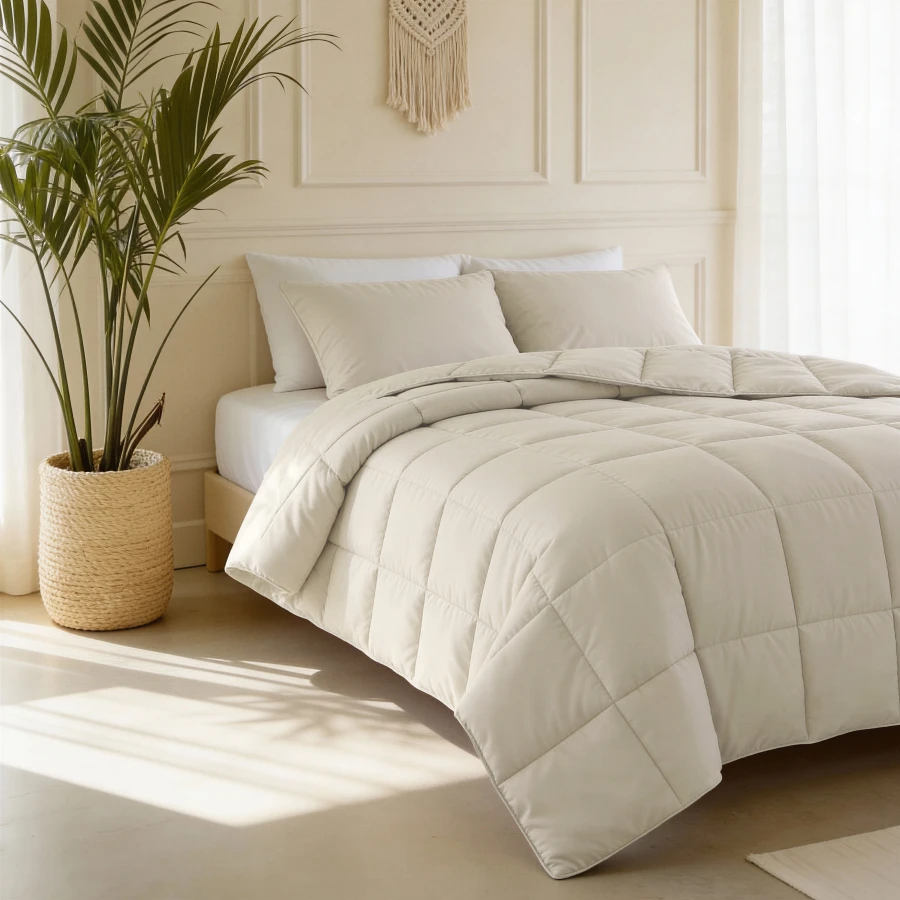 Lazy Dekbed Percale Beige