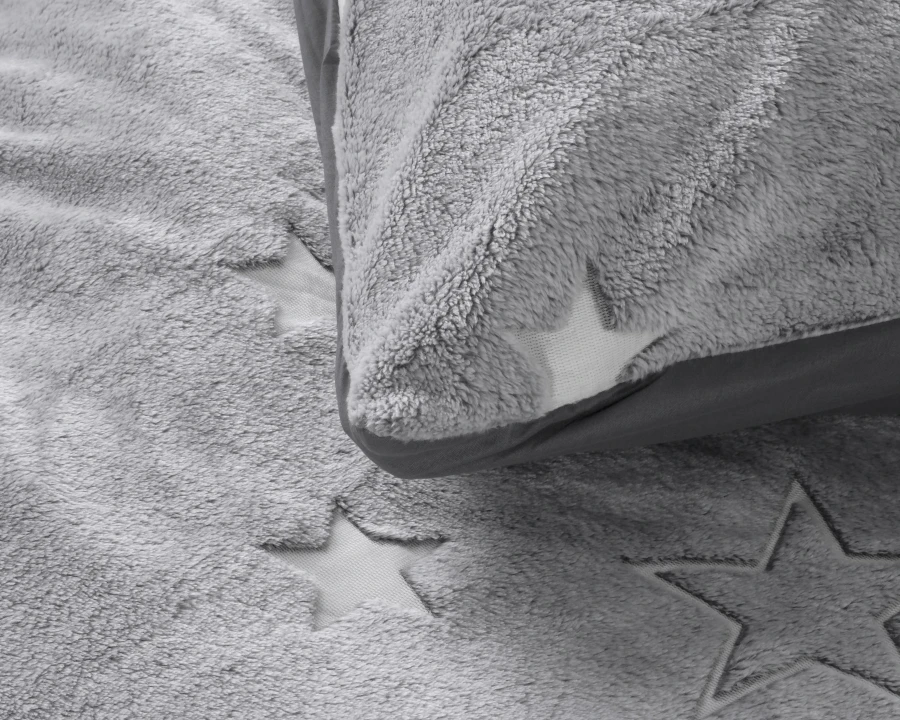 Glow in the dark Stars Grijs 140 x 220