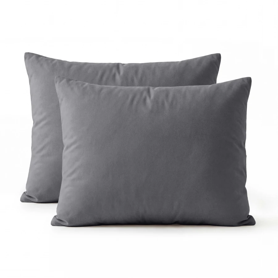 Lazy Kussensloop Percale 2Pack Antraciet 60 x 70