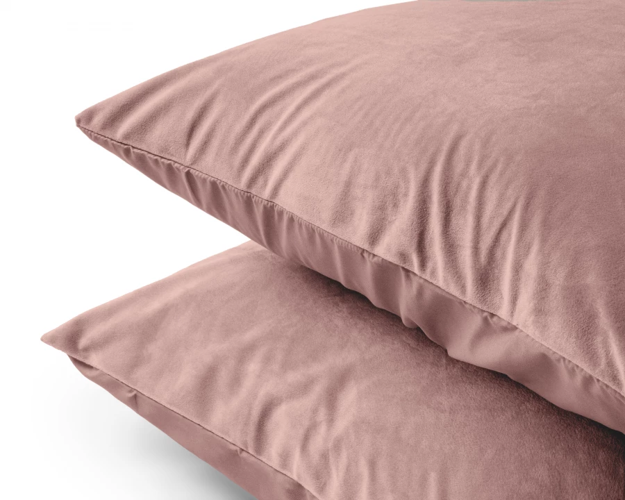 Velvet 2 in 1 kussenslopen Oud Roze 60 x 70