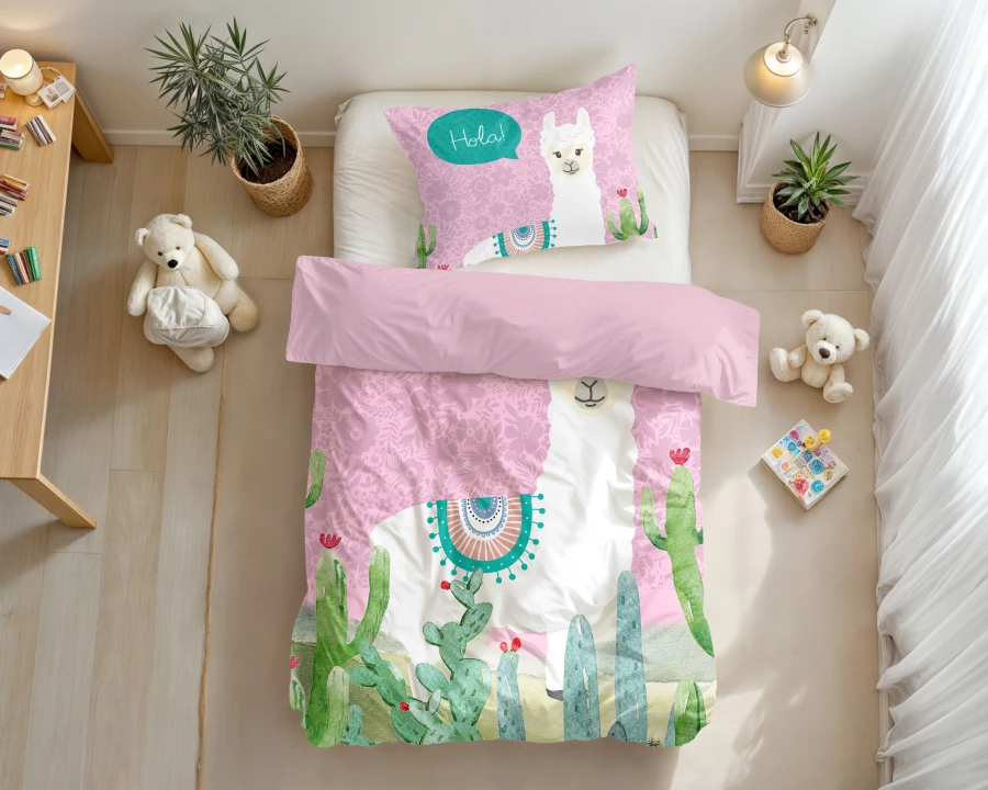 Hola lama Roze 140 x 200/220