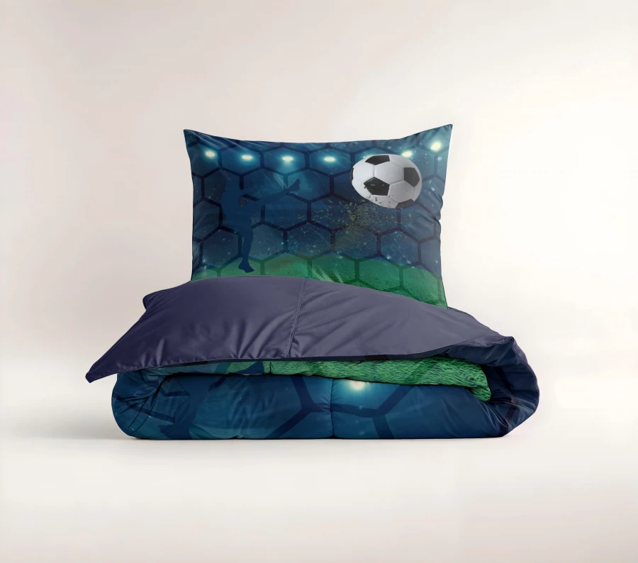 Live football Blauw 140 x 200/220