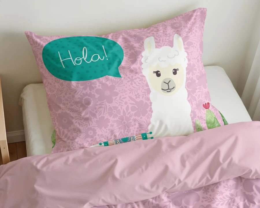 Hola lama Roze 140 x 200/220