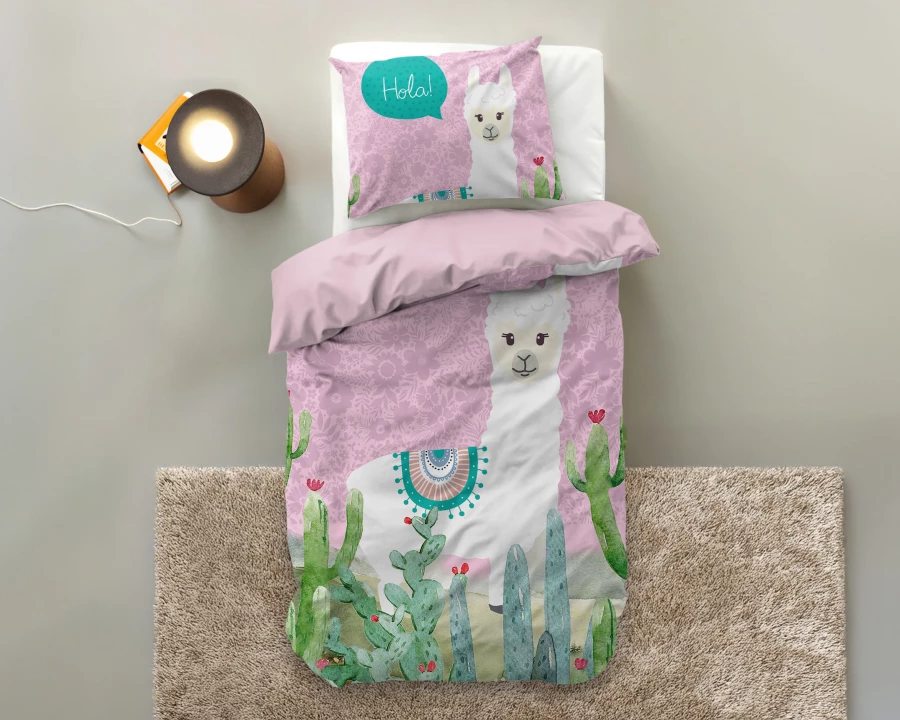Hola lama Roze 140 x 200/220