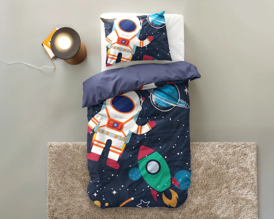 Space man 2 Blauw 140 x 200/220