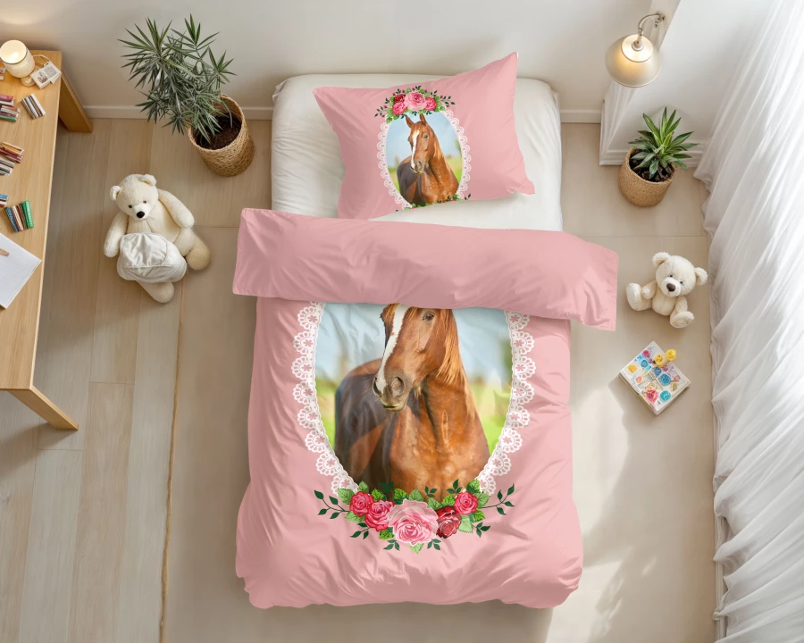 Cute Horse Roze 140 x 200/220