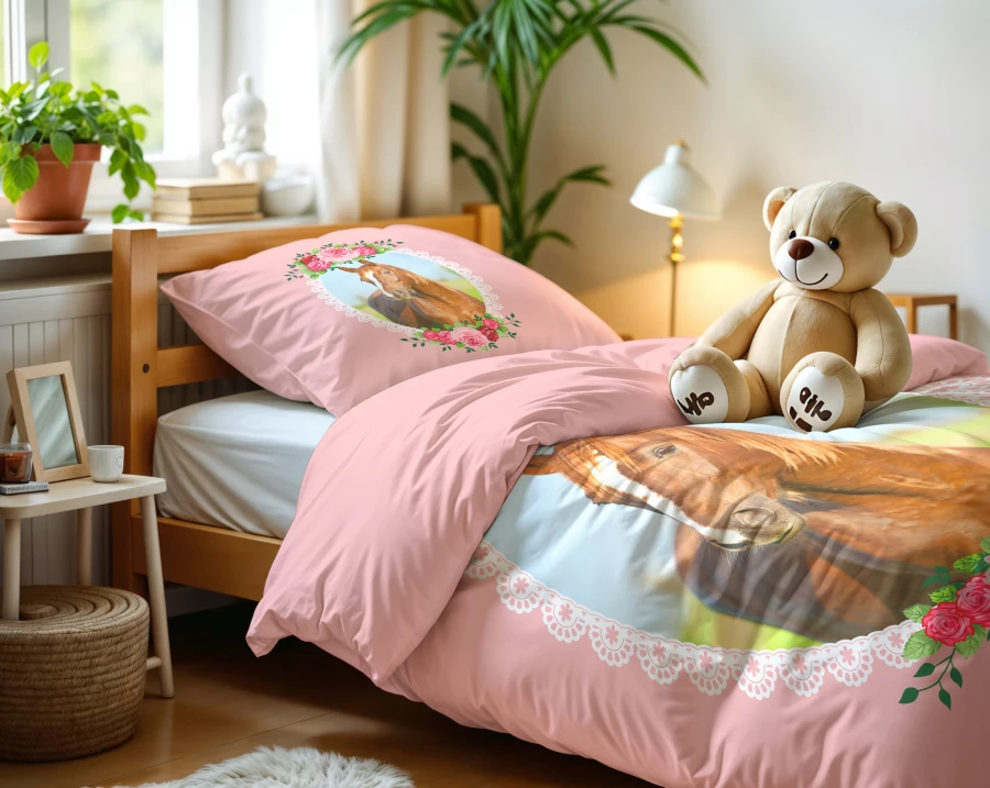Cute Horse Roze 140 x 200/220