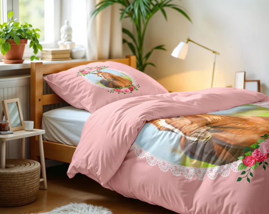 Cute Horse Roze 140 x 200/220