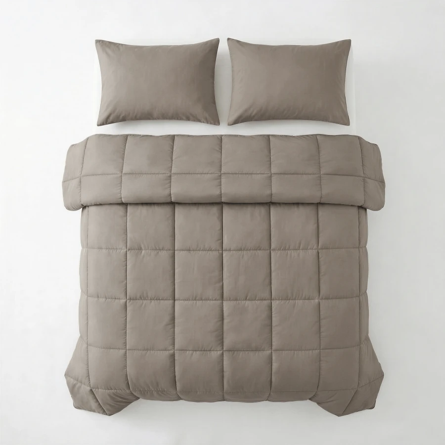 Lazy Dekbed Percale Taupe Bruin