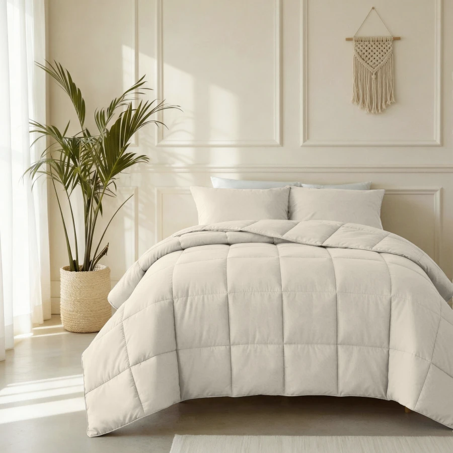 Lazy Dekbed Percale Beige