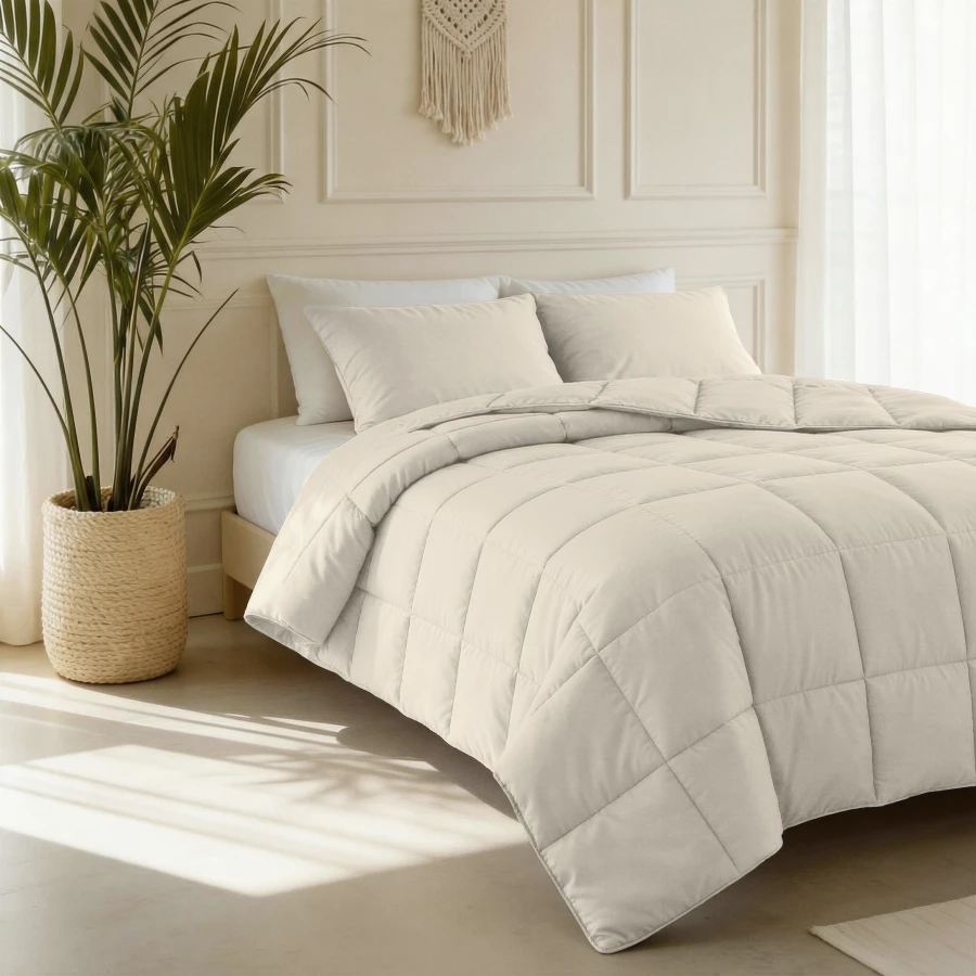 Lazy Dekbed Percale Beige