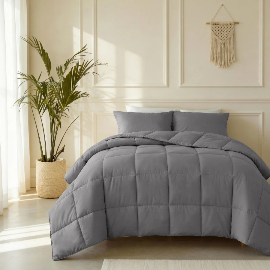 Lazy Dekbed Percale Antraciet