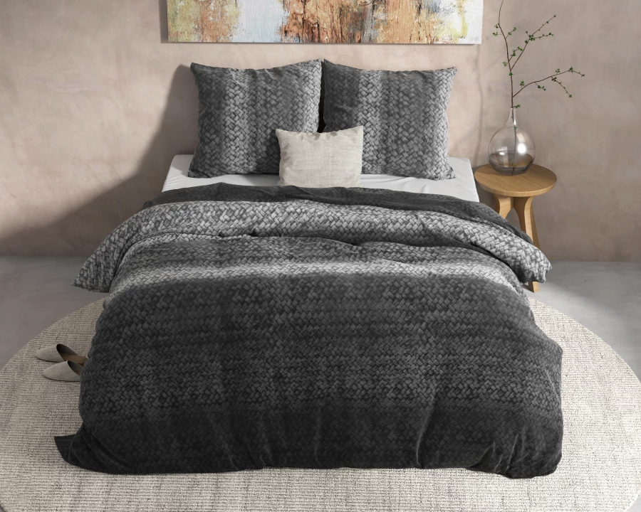 DH Flanel Gradient Knits Antraciet