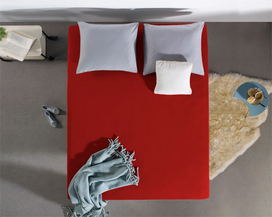 Dubbel Jersey 220 gr. Hoeslaken Rood