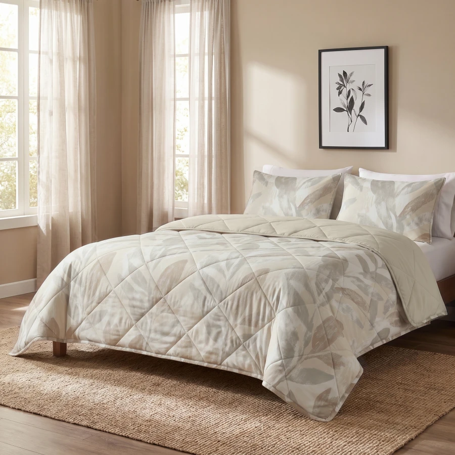 Lazy dekbed Gacho Taupe Met kussenslopen