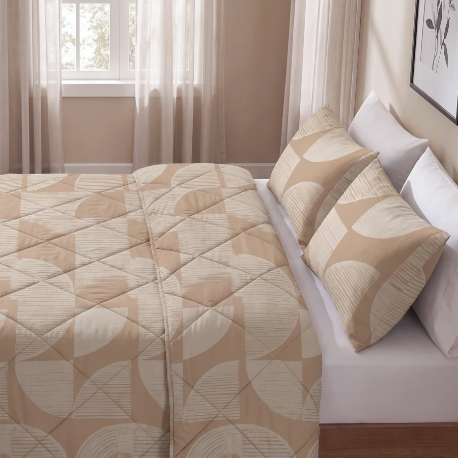 Lazy dekbed Modern Geo Zand Met Kussenslopen