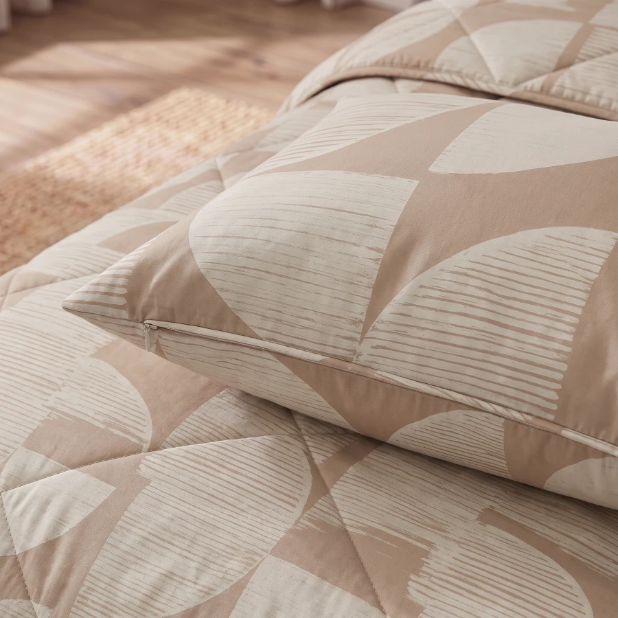 Lazy dekbed Modern Geo Zand Met Kussenslopen