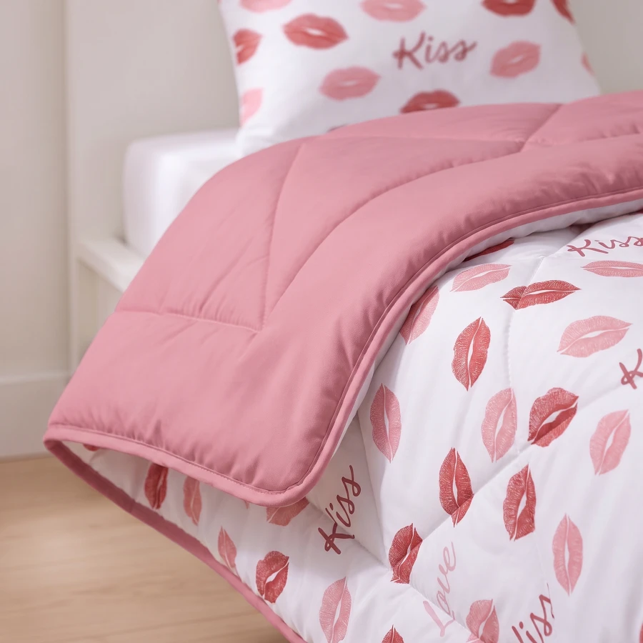 Lazy Kids Dekbed Kusjes Wit 140 x 200
