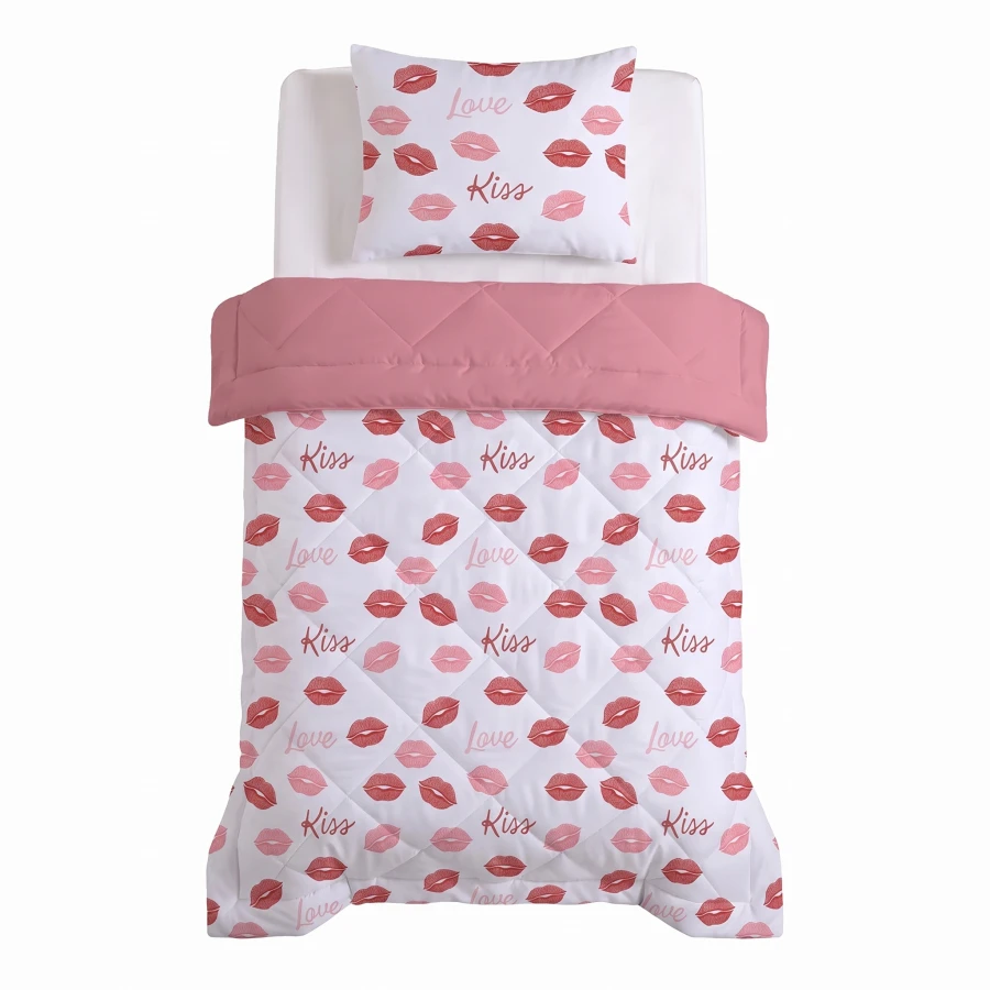 Lazy Kids Dekbed Kusjes Wit 140 x 200