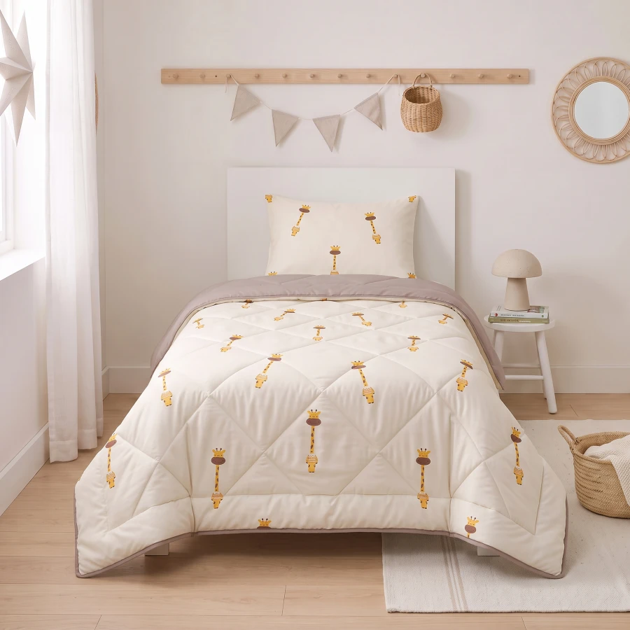 Lazy Kids Dekbed Giraf Beige 140 x 200