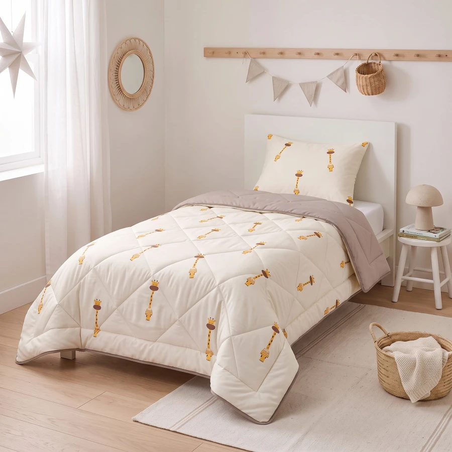 Lazy Kids Dekbed Giraf Beige 140 x 200