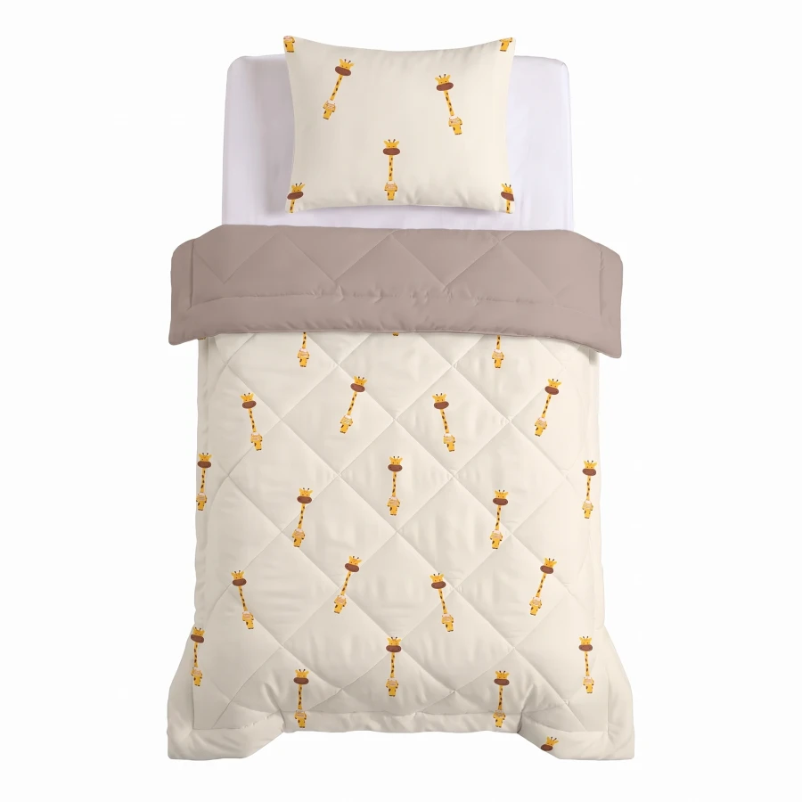 Lazy Kids Dekbed Giraf Beige 140 x 200