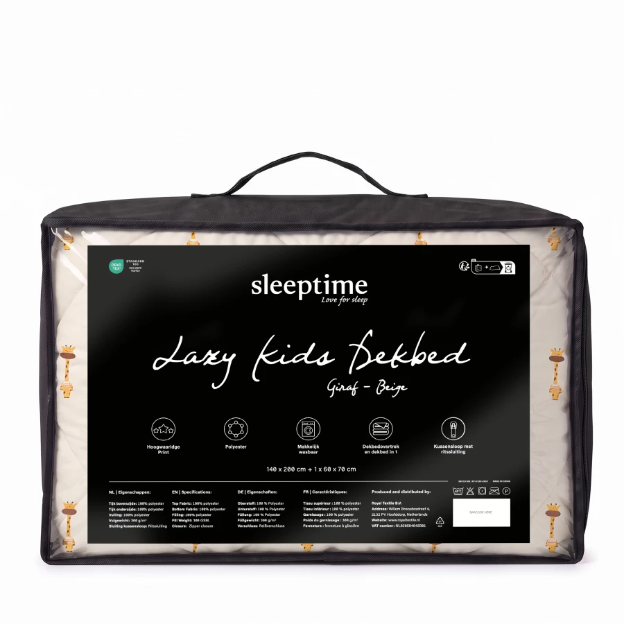 Lazy Kids Dekbed Giraf Beige 140 x 200