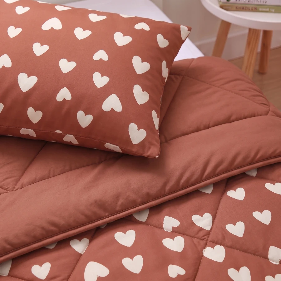Lazy Kids Dekbed Hartjes Rood 140 x 200
