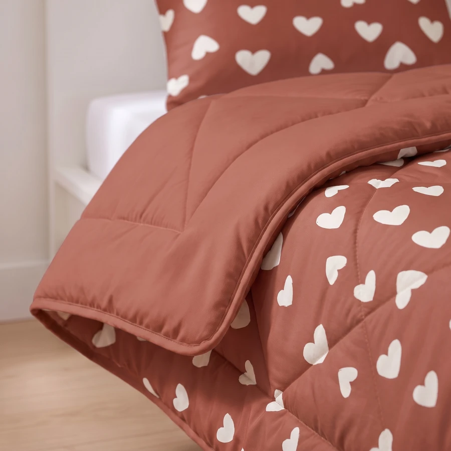 Lazy Kids Dekbed Hartjes Rood 140 x 200