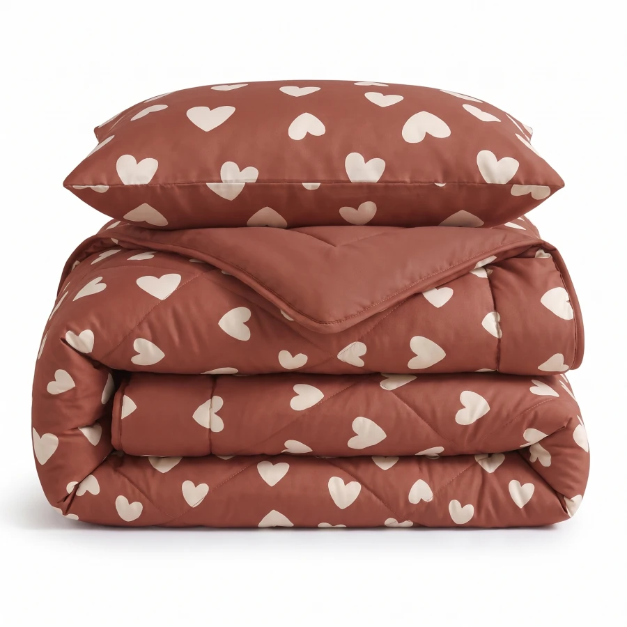 Lazy Kids Dekbed Hartjes Rood 140 x 200
