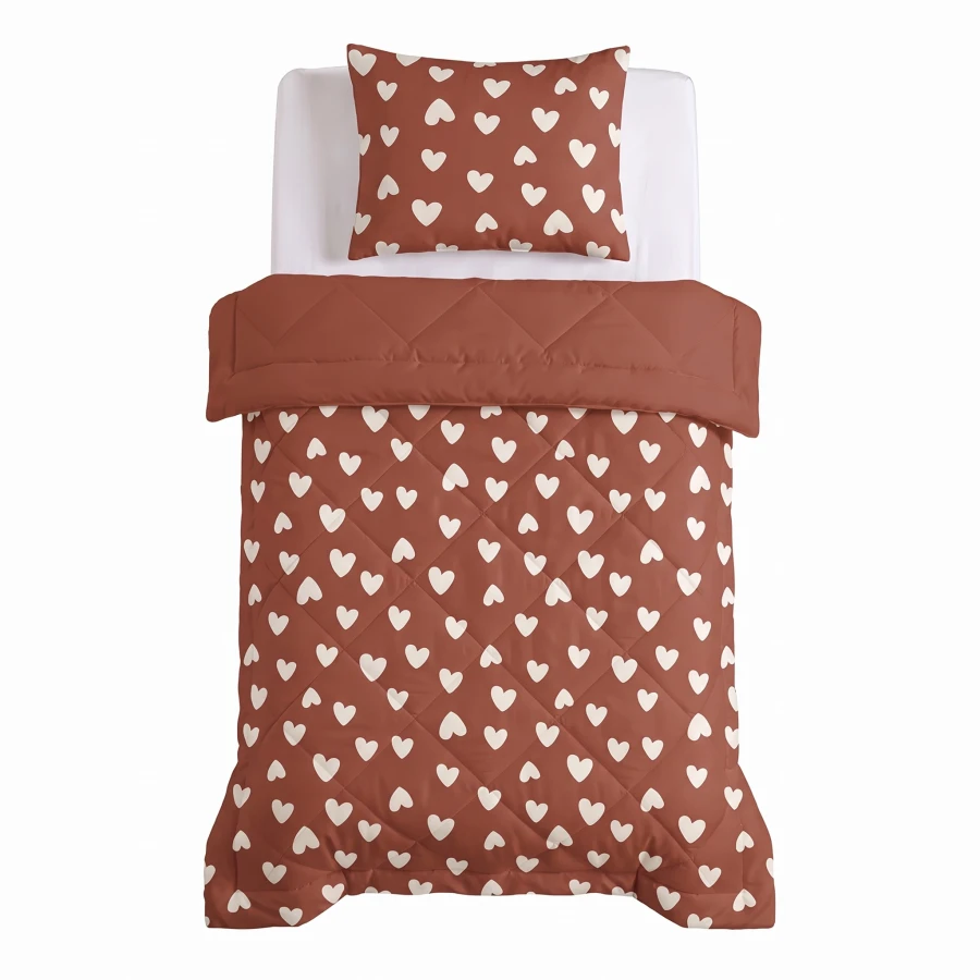 Lazy Kids Dekbed Hartjes Rood 140 x 200