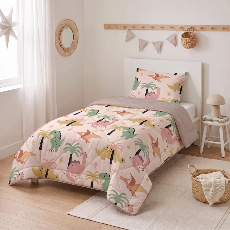 Lazy Kids Dekbed Dino Zand 140 x 200