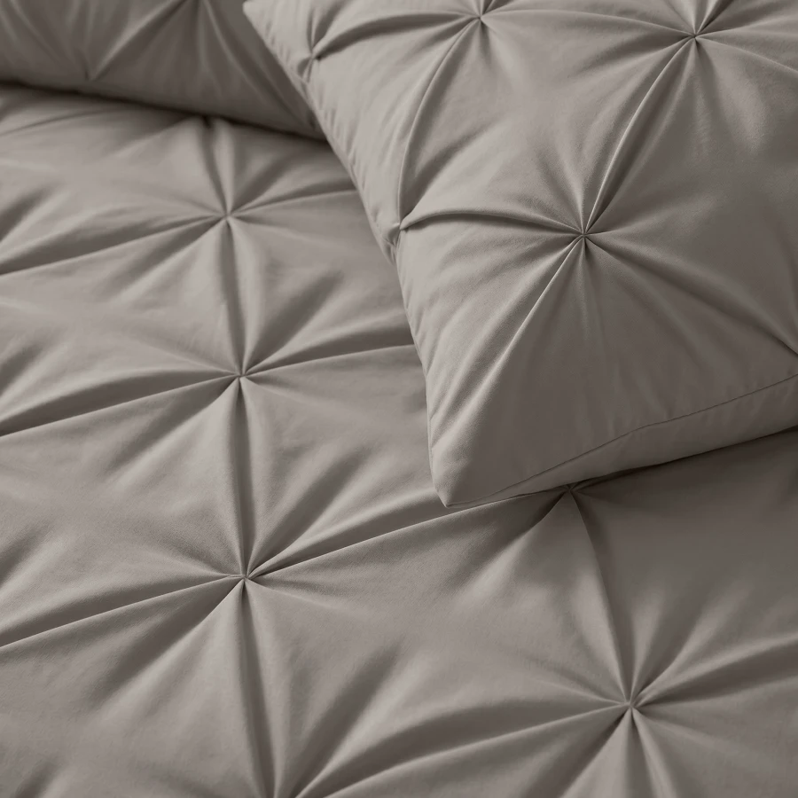 Lazy Pintuck Kussenslopen 2Pack Taupe/Grijs 60 x 70