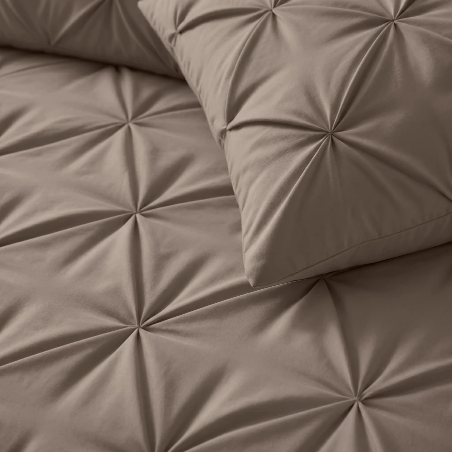 Lazy Pintuck Kussenslopen 2Pack Taupe 60 x 70